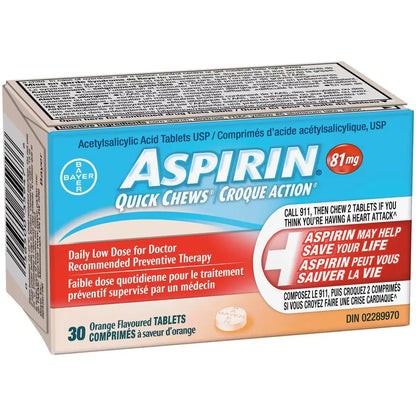 Aspirin 81Mg, Daily Low Dose Enteric Coated Tablets, 30 Tablets product detail
