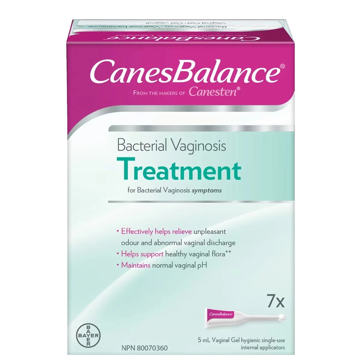 Canesten CanesBalance Bacterial Vaginosis Vaginal Gel product package