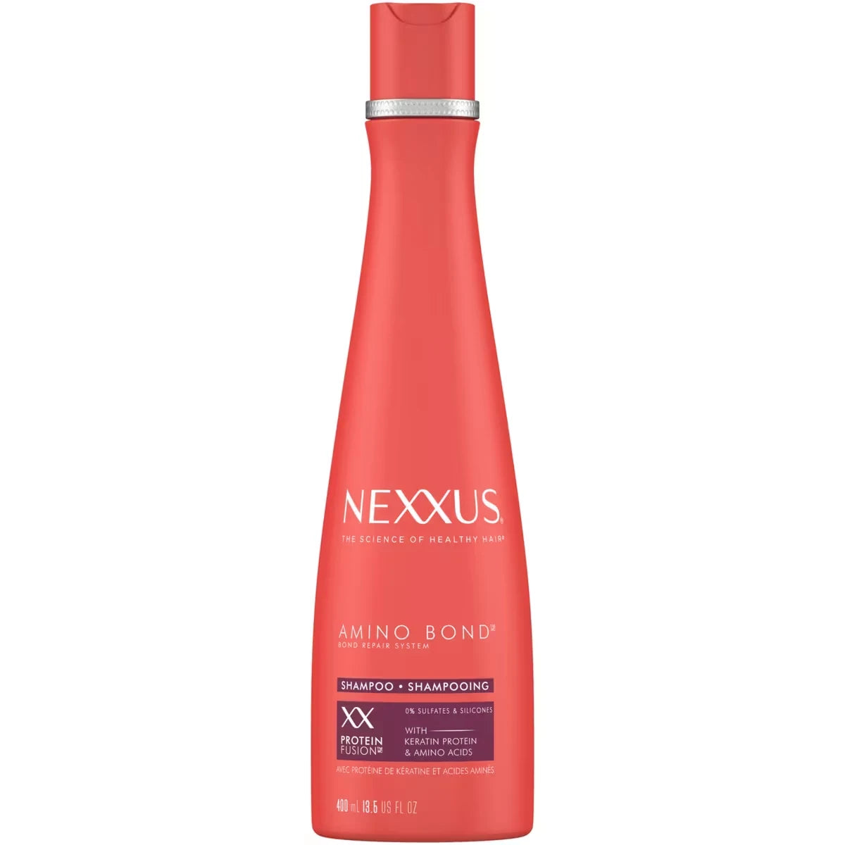 Nexxus Amino Bond Shampoo for Damaged Hair Bond Repair System Sulfate-Free with Keratin Protein & Amino Acids front package