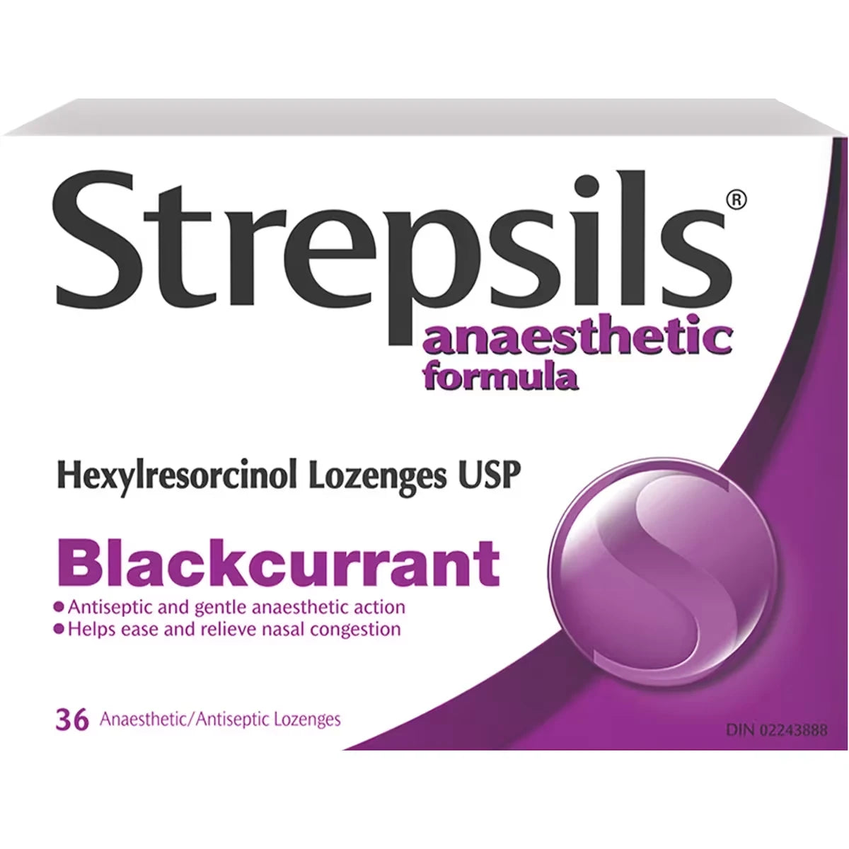 Strepsils Anaesthetic Formula Blackcurrant, 36 Ct 36 count view 2