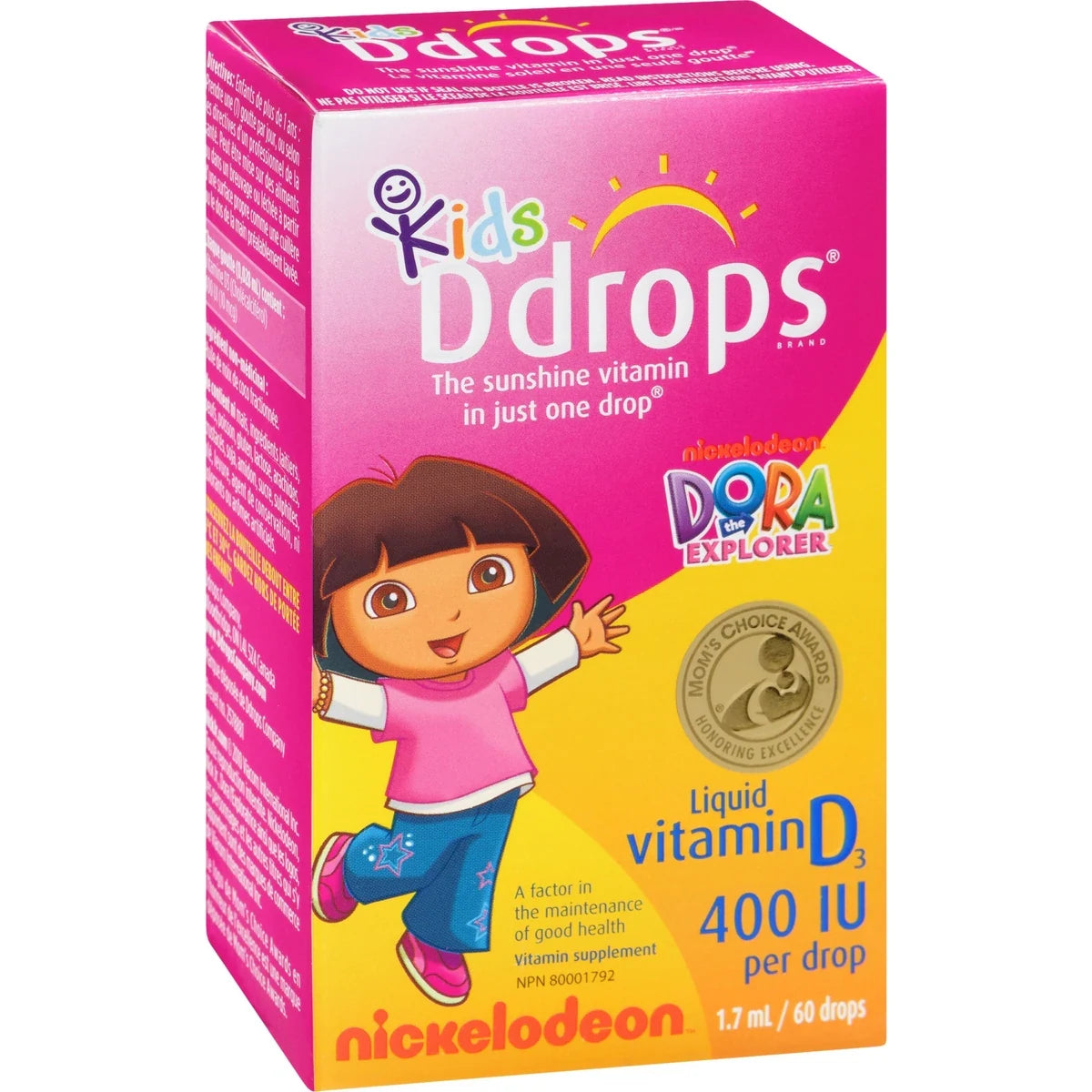 Ddrops Kids 400 IU Vitamin D3, 60 drops product detail