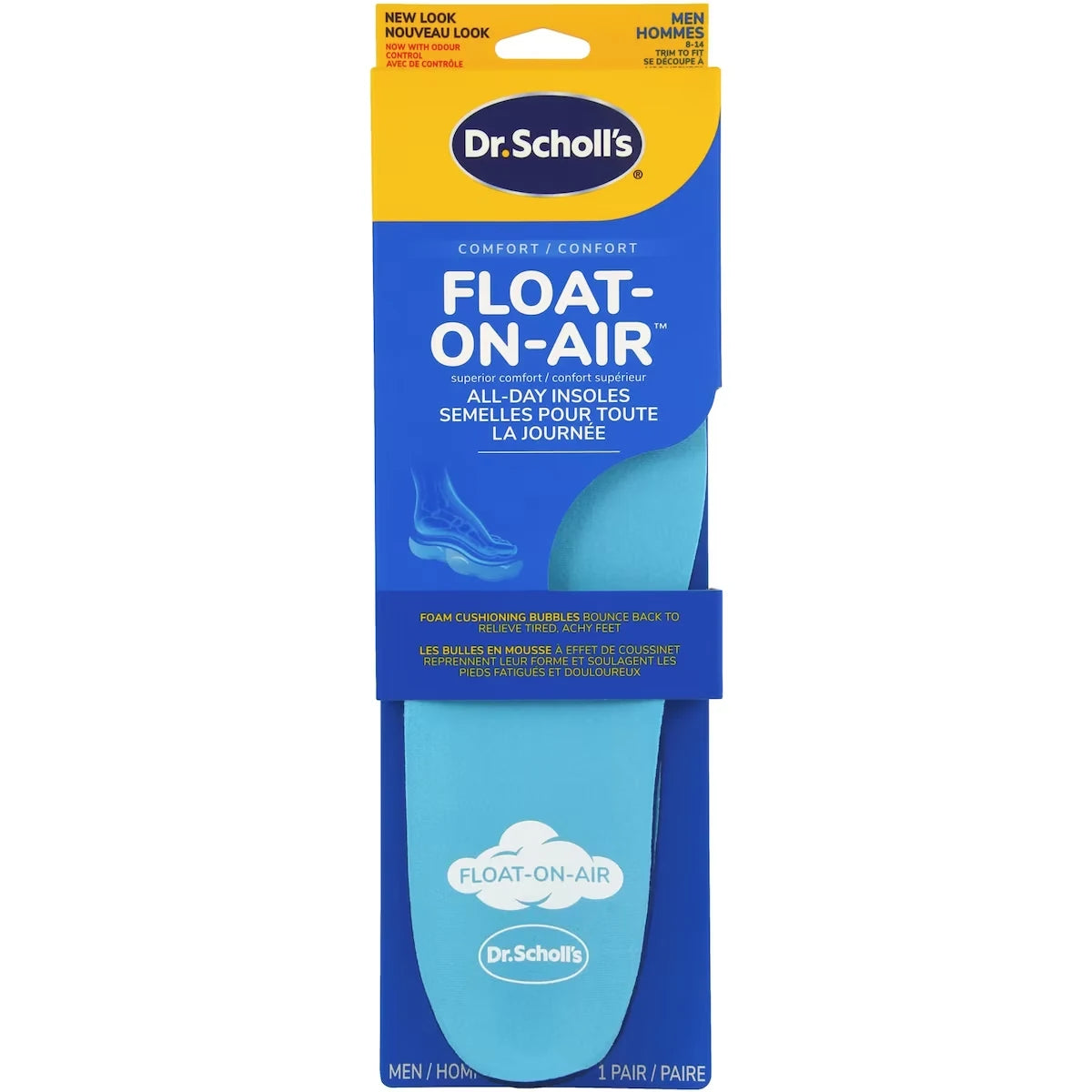 Dr. Scholl's Float-On-Air® Comfort Insoles, Men, Full Length front package
