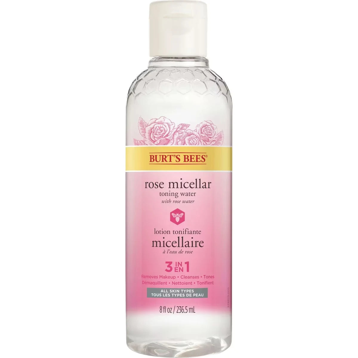 Burt's Bees Rose Micellar Toning Water front package