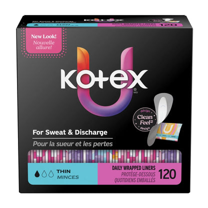 Kotex Daily Wrapped Liners, Light Absorbency, Thin product detail