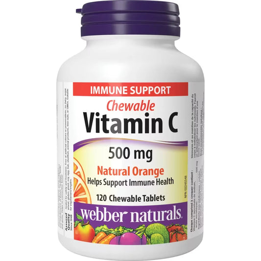 Webber Chewable Vitamin C Natural Orange front package