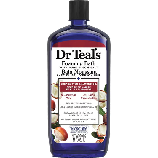 Dr Teal's Foaming Bath with Pure Epsom Salt, Shea Butter & Almond front package