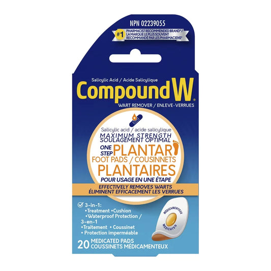 Compound W Maximum Strength One Step Plantar Foot Pads front package