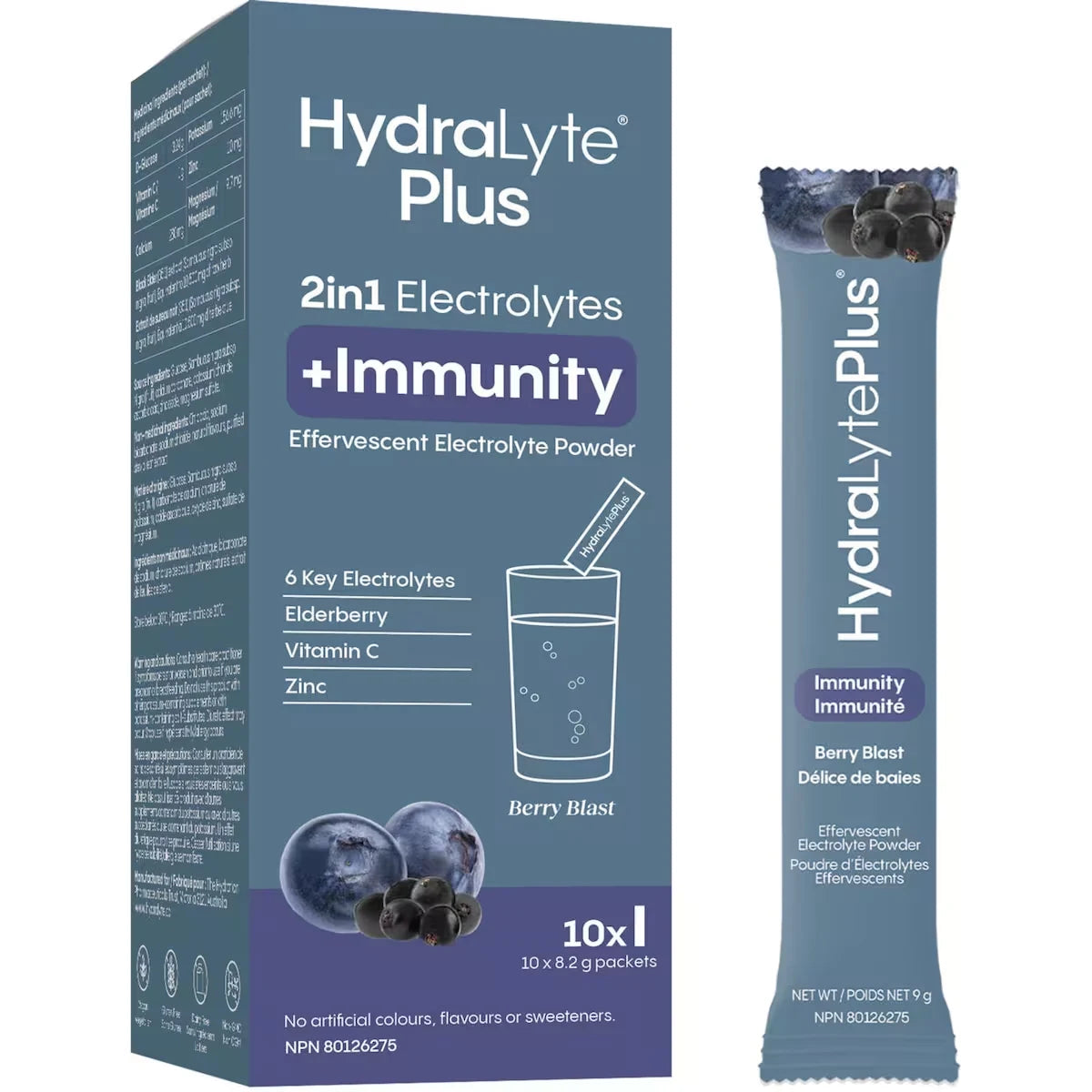 Hydralyte 2 in 1 Electrolytes Plus Immunity front package