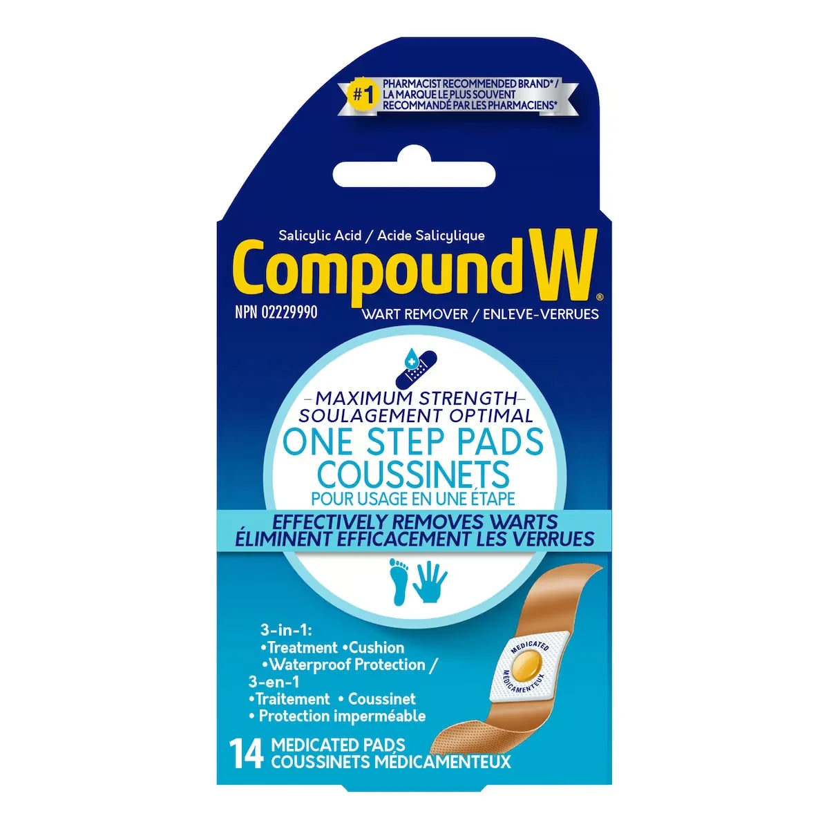Compound W Maximum Strength One Step Pads front package