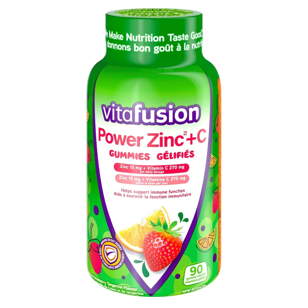 Vitafusion Power Zinc + C Gummy Vitamins front package