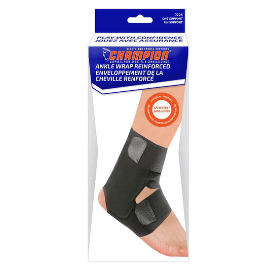 Airway Champion Ankle Wrap Reinforced One Size 7" - 10 1/2" - Each