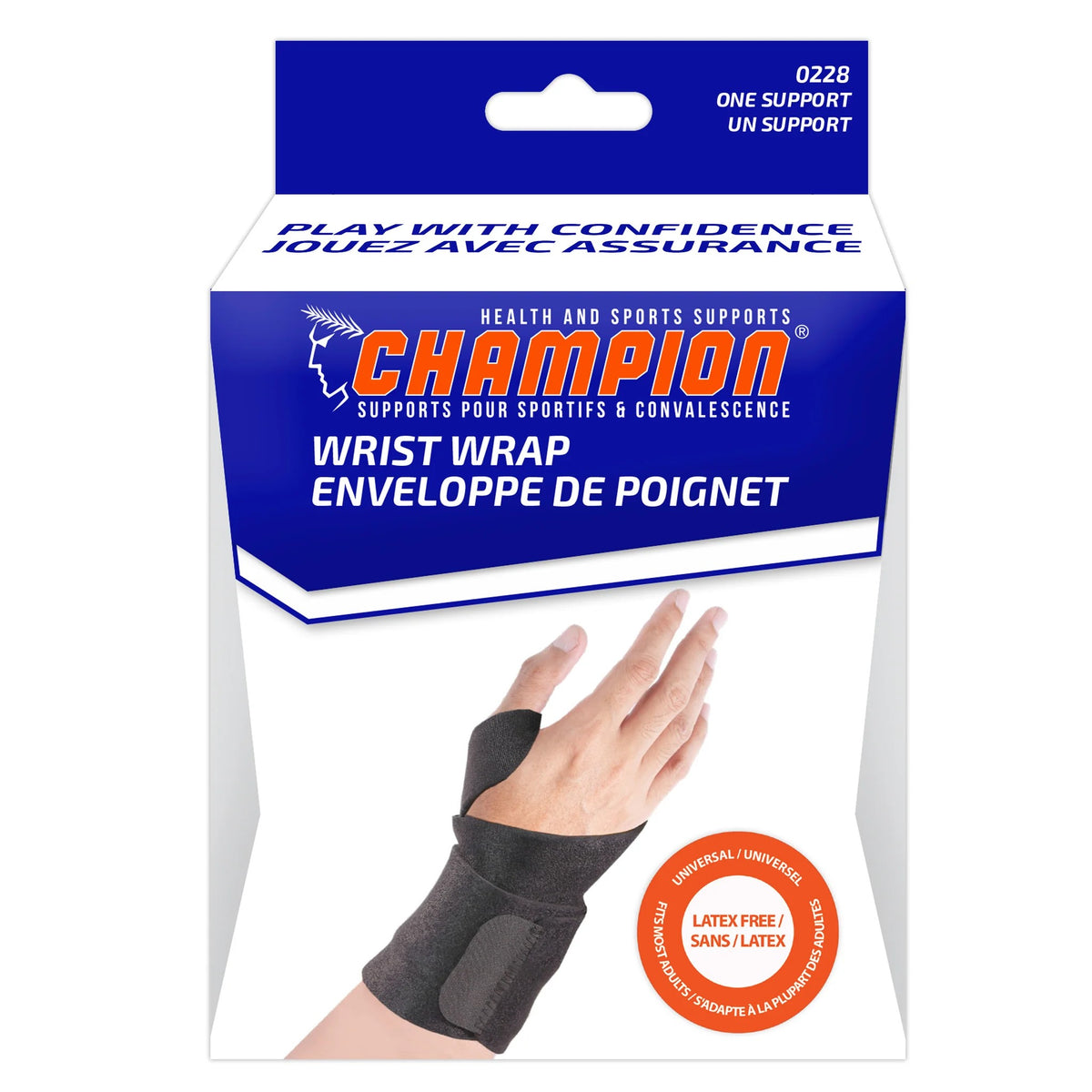 Airway Champion Wrist Wrap One Size 4 1/2" - 9 1/2" 0228 — Each — product image