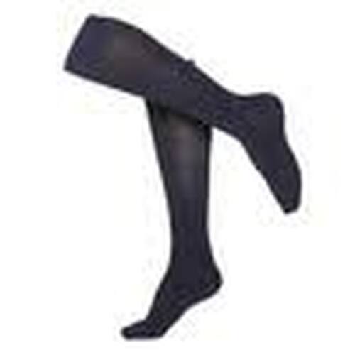 Airway Truform Ladies' Touch 15-20 mmHg Knee-High Closed-Toe Medium Black Ribbed Compression Sock - Pair