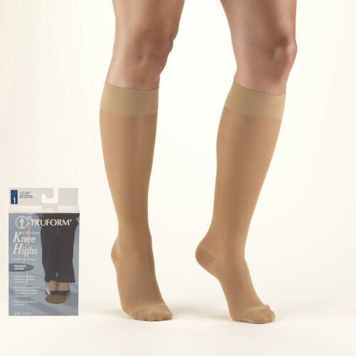 Airway Truform Ladies' Sheer Lites 15-20 mmHg Knee-High Closed-Toe Compression Stocking Sm (11 - 15") L 1773LB-S — Pair — product image