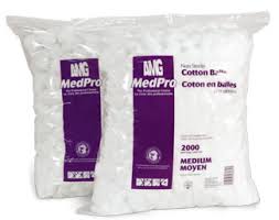 Amg Cotton Balls, Size Medium - Bag of 2000