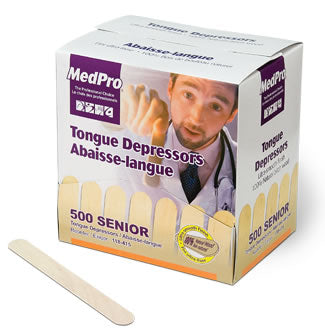 Amg Medpro Tongue Depressor Adult Wood Ultra-Smooth Finish (6"X3/4") Non-Sterile 118-415 — Box of 500 — product image