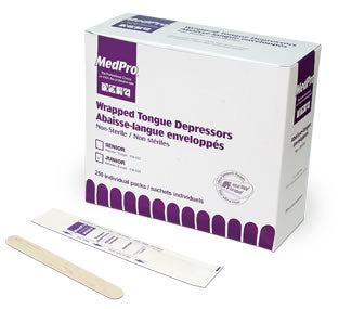 Amg Medpro Tongue Depressor Junior Non-Sterile Ind. Wrap 118-426 — Box of 250 — product image