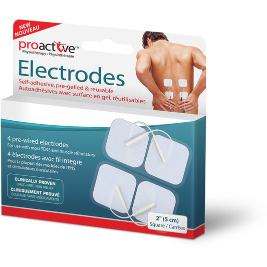 Amg Proactive Self Adhesive Gel Electrodes 2" Square Reusable 715-715 — Pack of 4 — product image