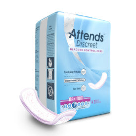 Attends 43552 - Attends Discreet Maximum Pad L-13" W-4.5" - 10 Bags Of 20
