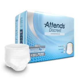 Attends 43550 - Attends Discreet Underwear, Male, S/M - 4 Bags Of 20 ADUM15 —  — product image