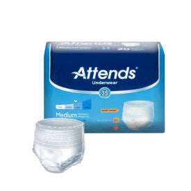 Attends 34150 - Attends Underwear, Medium - Waist Size 34" - 44" - 4 Bags Of 25 AP0720100 —  — product image