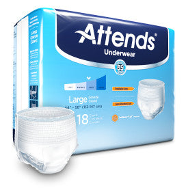 Attends 28149 - Attends Underwear, Large - Waist Size 44" - 58" - 4 Bags Of 18 AP0730 —  — product image