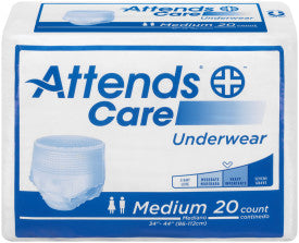 Attends 43543 - Attends Care Underwear, Medium - Waist Size 34" - 44" - 4 Bags Of 25