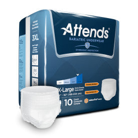 Attends 48375 - Attends Bariatric Underwear, Xxx-Large - 4 Bags Of 10