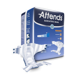 Attends Attends Bariatric Briefs, 3x-Large - Waist Size Up To 85" - 100" - 4 Bags Of 12