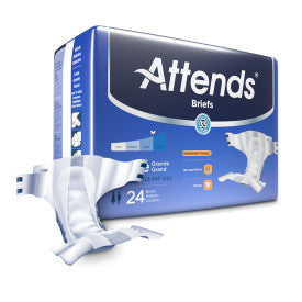 Attends 37732 - Attends Briefs, Large - Waist Size 44" - 58" - 3 Bags Of 24 DDA30 —  — product image