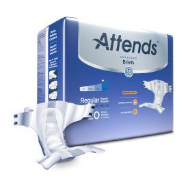 Attends 37735 - Attends Advanced Briefs, Regular - Waist Size 44" - 56" - 4 Bags Of 20