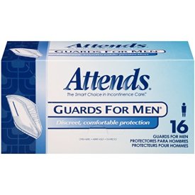 Attends 25051 - Attends Guards For Men - Anatomical Cup Shape - 4 Boxes Of 16