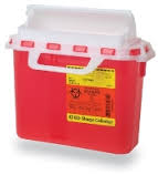 Becton Dickinson Patient Room Sharps Container, 5.4qt, Red - Each