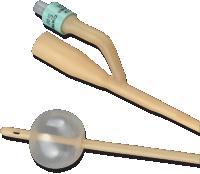 Bard Bardia 2-Way Foley Catheter 14 Fr Silicone-Elastomer Coated 10cc Two Drain Eyes Sterile Latex - Box of 10