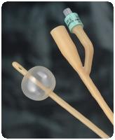 Bard Bardia 2-Way Foley Catheter 16 Fr Silicone-Elastomer Coated 30cc Two Drainage Eyes Sterile Late 123616CE — Box of 10 — product image