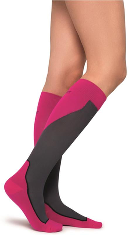 Bsn Jobst Sport Stocking Unisex, 15-20 mmHg, Md, Pink/Grey , Closed Toe 7528961 — Pair — product image