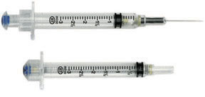 Cardiomed Vanishpoint Syringe With Needle 22g X 1.5" Retractable 3 mL Sterile 10341 — Box of 100 — product image