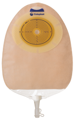 Coloplast Sensura 1-Piece Transparent Convex Light Urostomy Pouch, Cut-To-Fit Up To 1 3/4in (43mm) 11815 — Box of 10 — product image