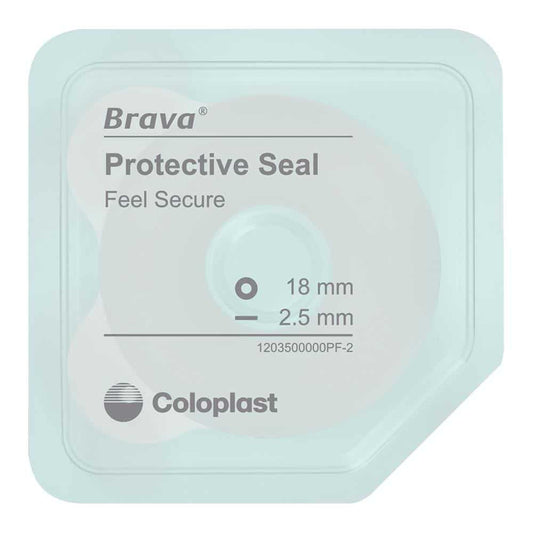 Coloplast Brava Wide Adhesive Protective Rings 18 mm Id 64 mm Od 2.5 mm Thick - Box of 10