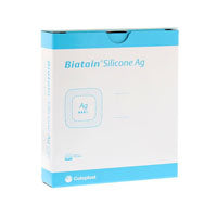 Coloplast Biatain Silicone Ag Foam Dressing 7" x 7" (17.5 cm x 17.5 cm) - Box of 5