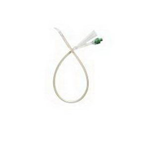 Coloplast Folysil 100% Silicone Tiemann Coude Catheter, 2-Way, 16 Fr, 15cc AA6316 — Box of 5 — product image