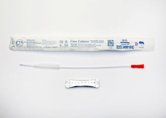Cure Medical Cure Intermittent 16" Coude Tip Hydrophilic 16 Fr - Box of 30