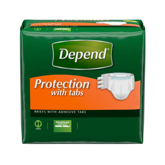 Kimberly Clark Depend Mainline Maximum Briefs Large Unisex Convenience - Package of 16