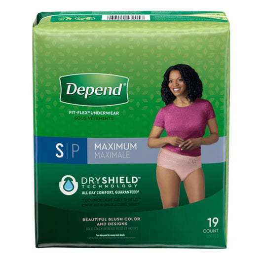 Kimberly Clark Depend Fit-Flex Maximum Underwear Small Female Convenience - Pack of 19