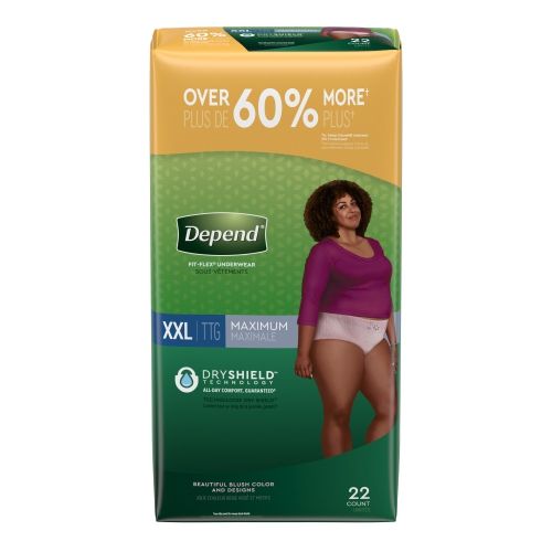 Kimberly Clark Depend Fit-Flex Maximum Underwear Xx-Large Female Bulk - Package of 22