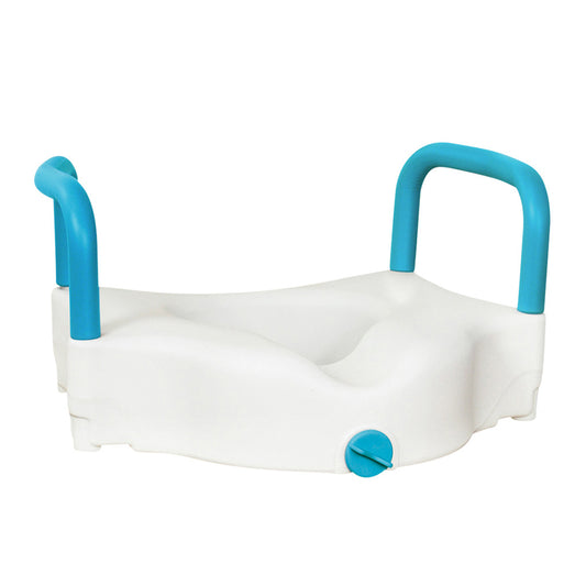 Drive Medical Aquasense 3-in-1 Contoured Raised Toilet Seat 2", Removavle Handles - Each