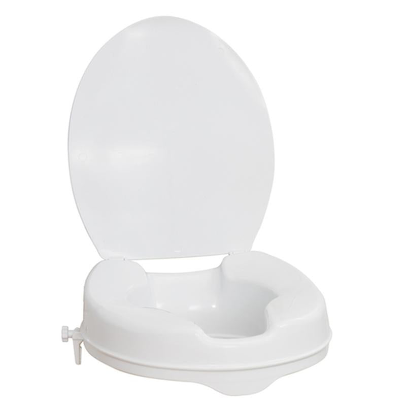Drive Medical Raised Toilet Seat With Lid 2" White 770-625 — Each — product image