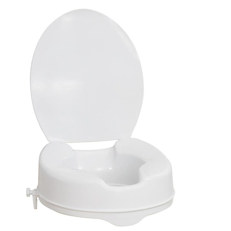 Drive Medical Raised Toilet Seat With Lid 4" White 770-626 — Each — product image