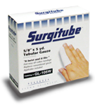 Glenwood Laboratories Canada Ltd Surgitube Tubular Gauze 5/8" X 5yd Size 1 Small Finger/Toe White Unique Knit Can Be Sterilized GL105W — Each — product image