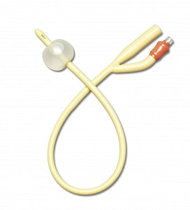 Medline 2-Way Silicone Elastomer Coated Latex Foley Catheter, Size 12 Fr 10 mL - Box of 12